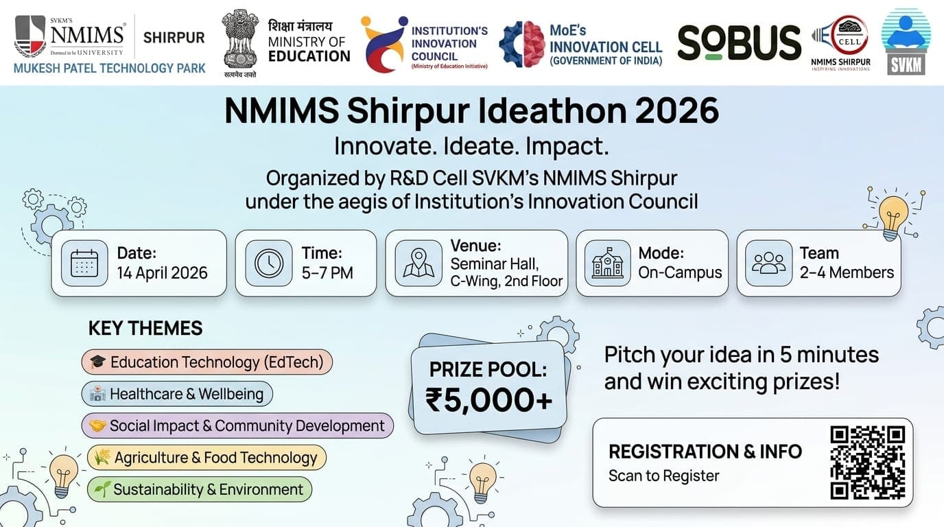 NMIMS Shirpur Ideanthon 2026